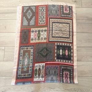 Vintage Silk patterned gorgeous long scarf.